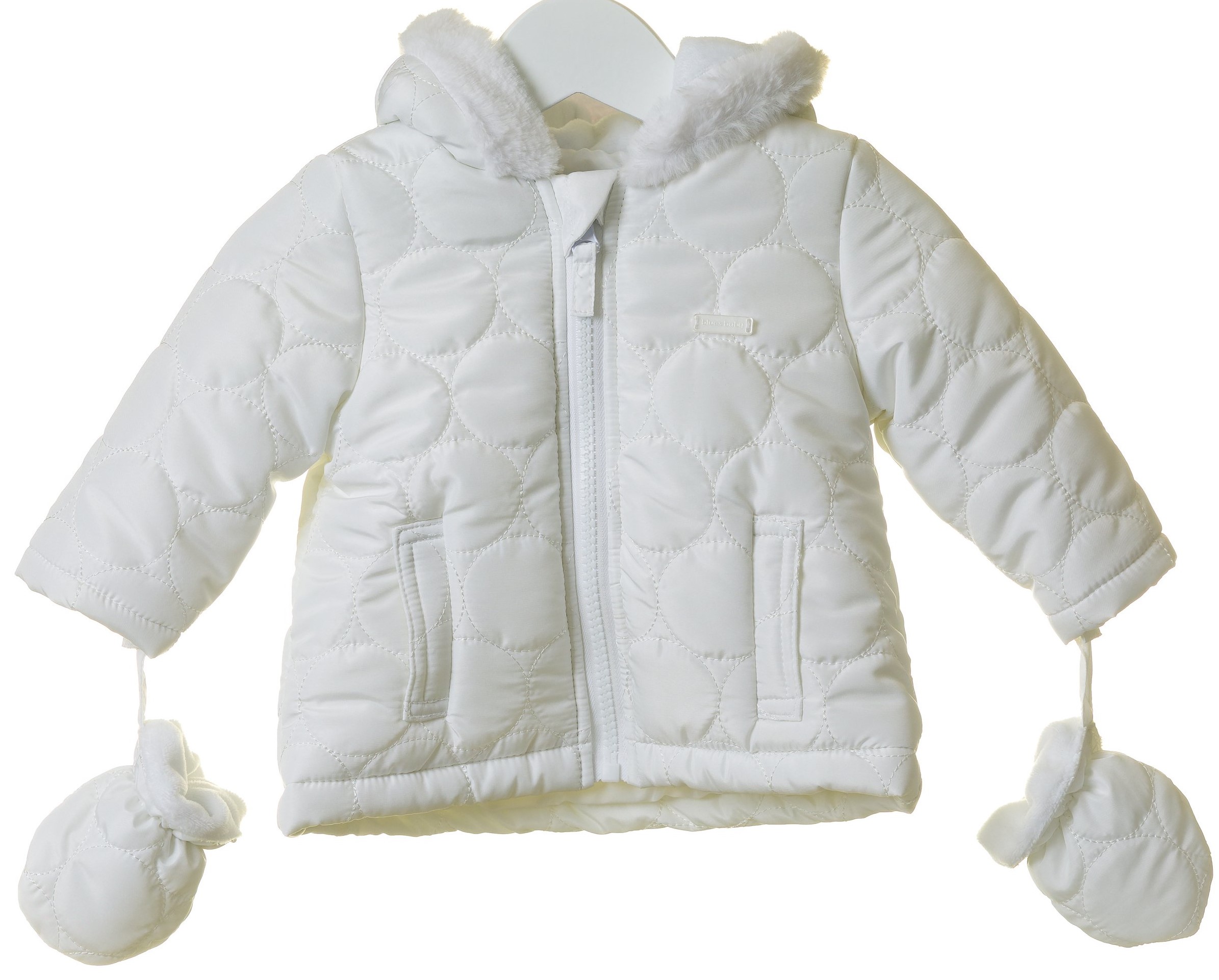 BG White hooded Padded jkt & Mitts TT0007